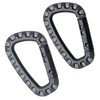 Pack of 2 Plastic Carabiner Hooks, D-Shape Mountaineering Buckle, Plastic