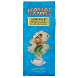 Kauai Hawaiian Ground Coffee, Koloa Estate Dark Roast (10 oz Bag) - 100% Premium Gourmet Arabica Coffee from Hawaii's Largest Coffee Grower - Bold, Rich Blend