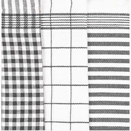 Ross Cotton Tea Towels Size 50 x 70 cm in 4 (Grey) Pack of 3