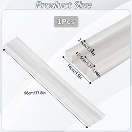 UTXN 37"/96cm Door Draught Excluder, Double Sided Door Draught Excluder, Draught Excluder for Doors, Sealing Strips, Doors, Adjustable Soundproof Draught Excluder for Bottom (White)