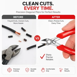 Precision Diagonal Cutters for Electronics Repair – Compact Wire Nippers for DIY Crafts, Models & Fine Assembly