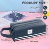 2Pcs Extra Long & Large Pencil Case with 2 Metal