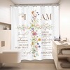 LIGHTINHOME Inspirational Shower Curtain 60Wx72H Inches,Christian Bible Verses Bathroom Decor,