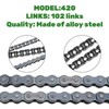420 Drive Chain 102/120/132 Links Heavy Duty + 420 Chain