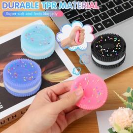Cookie Squish Taba Squish Squeeze Toys|Dessert Sensory Stress Relief Toy|Squishy Jumbo Squeeze Toys|The Perfect Desktop Accessory for Anxiety and Relaxation（ 4Pcs Random Color