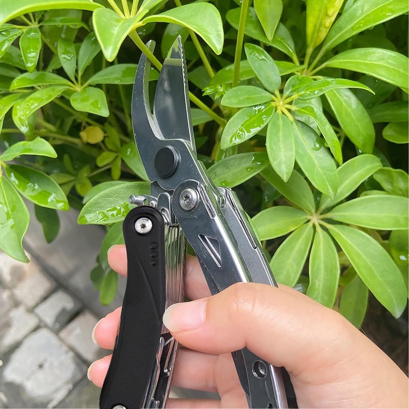 Multifunktionale 7 in 1 Tragbare Schere mit Säge, Cutter, Rinde