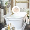 4 Pcs White Bath Plug Replacement, Rubber Bath Plugs, Versatile