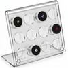 Yalikop Acrylic Gemstone Display Stand with 12 Clear Jars, Acrylic