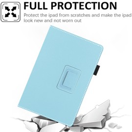 Pudiceva 11 11.5 Inch Android Tablet Case,Slim Folding Stand Cover for 10.5 "10.9" 11" 11.5" and All 10.5"- 11.5" Touchscreen Tablet Case with Stylus Pen Holder,Sky Blue