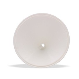 Lamp Canopy - Ceiling Canopy with Strain Relief for Lamp Cable - Conical Design Diameter 110 x 80 mm Plastic (White)
