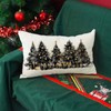 ONWAY Christmas Pillow Covers 12x20 Inch Christmas Trees Decorations Gold