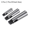 sourcing map 3PCS Morse Taper Adapter MT2—1、MT3—2、MT4—3 Accuracy 0.02mm High-Carbon