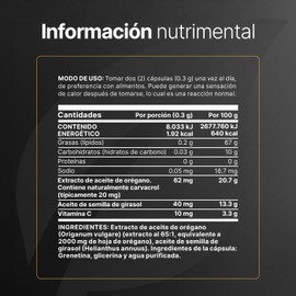 **Oregano Oil B Life** - Aceite de Orégano en Cápsulas de Gel | 300 Cápsulas | 40 mg de Carvacrol por Cápsula