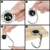 Kurtzy Pack of 6 Portable Handbag Holder - Silver Foldable