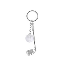 Miniblings 2 portachiavi da golf, con mazze da golf, golfista, bigiotteria originale, portachiavi, multicolore, 80mm