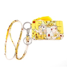 Dandodo Women's Cotton Zip Id Case and Lanyard Combo (Multiple Teams Available) Keyring,ID Case Wallet with Fashion Lanyard
