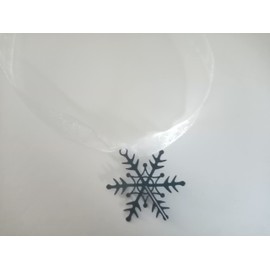 DEEP BLUE SNOWFLAKE NAPKIN TIES 6pk Christmas Charm Table Decor