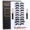 BILEYCHA Upgrade 3D Natural Magnetic Eyelashes,Lightweight Magnetic Eyeliner and Eyelashes