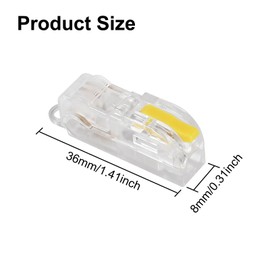 20PCS T Tap Wire Connectors Disconnect Terminals,Low Voltage Wire Splitter Connector Push-in, Lever Quick Wire Connectors (1in 1out Yellow)