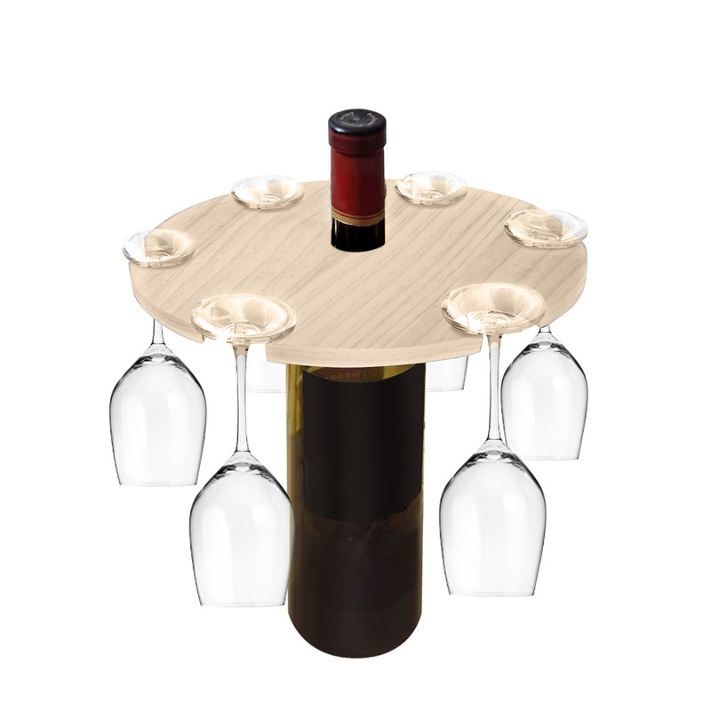 Wooden Wine Glass Drying Rack and Bottle Holder Wine Storage