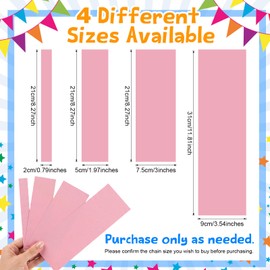 Maitys 500 Sheets Paper Chain Star Garland, Multicolor, 3 x 8 Inches