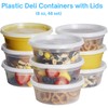 Deli Containers Plastic Containers with Lids for Food, (8 oz
