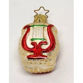 INGE-GLAS OWC Inge Glas Mini Lyre Ornament Star Cap - Vtg - NOS Germany