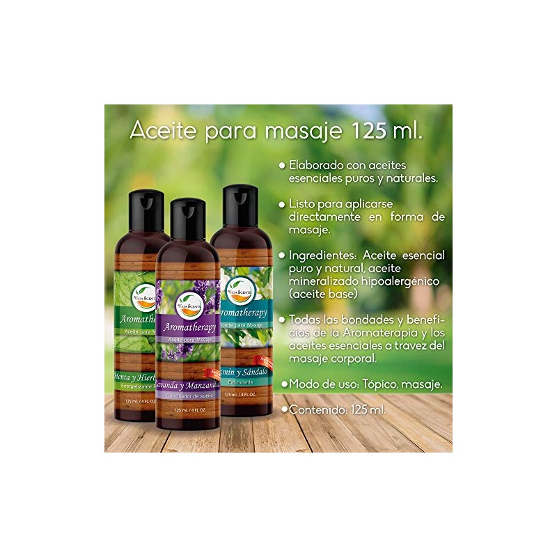 VIDA SCENTS | Aceite Esencial Para Masaje Aromatherapy De 60ml