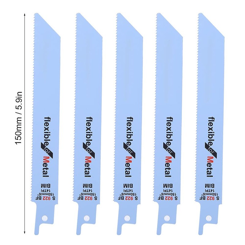 Metal Reciprocating Saw Woodworking Cutter Kit 5Pcs 150mm Power Tool