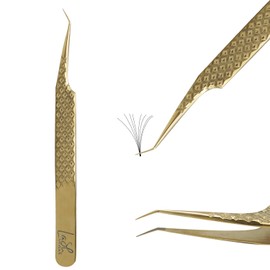 Lash Vegas Hooked Cutie Tweezer Multi-Use - Gold