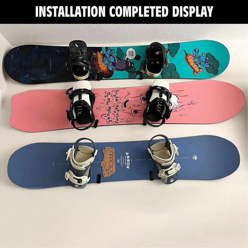 Horizontal Snowboard Wall Mount Clip Snowboard Wall Racks for Room,Garage