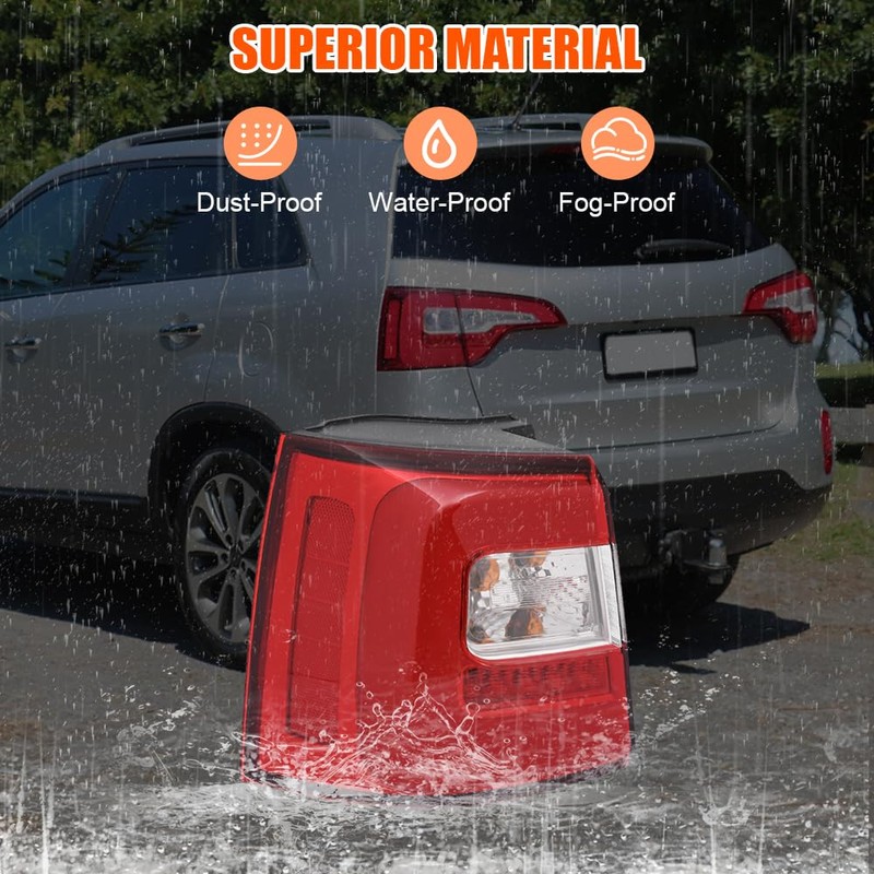 PIAOYUE For 2013 2014 2015 Kia Sorento LED Outer Tail