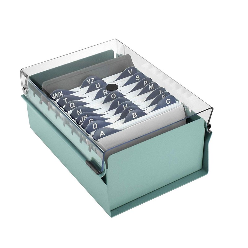 Acrimet 3 x 5 Card File Holder Organizer Box Metal
