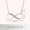 Aucuu Jewellery Sets for Women, Sparkling Infinity Pendant Necklace Bracelet