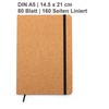 Individual Cork Notebook A5 Name Laser Engraving Hardcover Diary 160