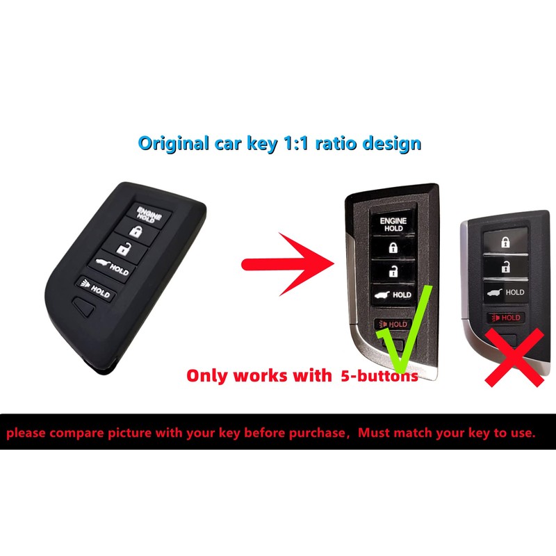 REPROTECTING Silicone Rubber Key Fob Cover Compatible with Acura RDX