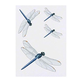 4 x 'Dragonfly' Temporary Tattoos - Water Resistant, Skin-Safe, Non-Toxic Transfers, Mixed Sizes (TO00035129)