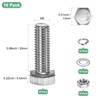 M METERXITY 10-Pack Hex Head Screw Bolt with Nuts Flat
