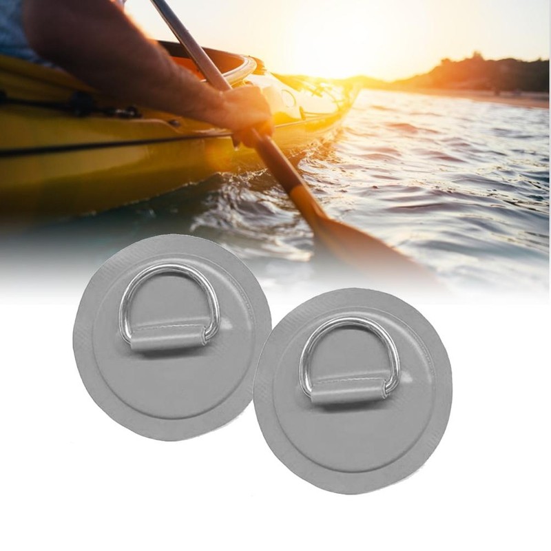 6 Pieces D Rings Patch for PVC Inflatable Boat Canoe
