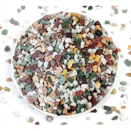 YISZM 2LB Succulent and Cactus Gravel Pebbles, 1/5 Inch Natural Decorative Polished Stones, River Rocks for Vases Gardening Indoor and Outdoor Decorative Rocks, Colorful