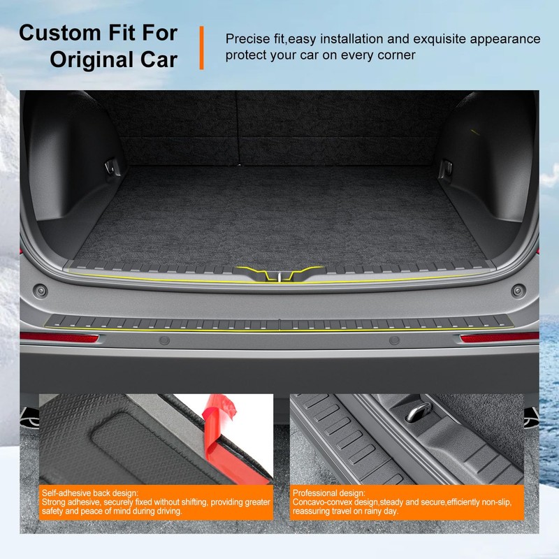 powoq 2PCS Rear Bumper Protector Compatible with 2019-2025 Toyota RAV4