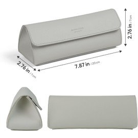 carrotez Stylish Makeup Bag: Versatile Travel Toiletry Bag & Cosmetic Pouch, Perfect Small Makeup Organizer for Purse Essentials - Ideal Makeup Brush Holder & Sunglasses Case for Women - Grey