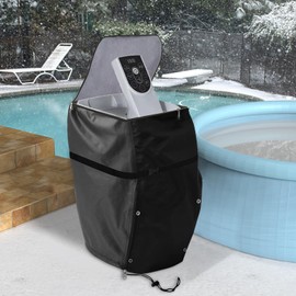 Hot Tub Heater Pump Cover, Dust Cover, Hot Tub Insulation Pump Cover, Waterproof and Dustproof, Suitable for Many Brands (Black)