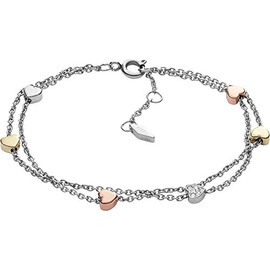 Fossil Women's Tri-Tone Stud Earrings Necklace Bracelet, Stainless Steel