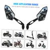 GANAZONO 1Pair Adjustable Polygonal Motorcycle Mirrors Handlebar Rear View Side