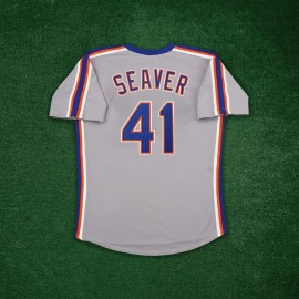 Majestic Tom Seaver 1988 New York Mets Grey Road Men's Cooperstown Throwback Jersey - 3XL