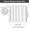 GCIREC Black and White Shower Window Curtain, Watercolor Eucalyptus Leaves
