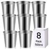 SOMLAW Stainless Steel Cups - 500 ml Reusable Metal Cups