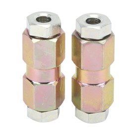 Keenso 2pcs Brake Pipe Connectors, High Strength 10mm / 0.39in Inline Male and Female Nut Brake Pipe Connectors for 3/16 in Oil Pipe, Keensoaxq6pkbg8m