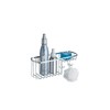 iDesign Gia Polished Stainless Steel Bathroom Suction Combo Organizer Basket